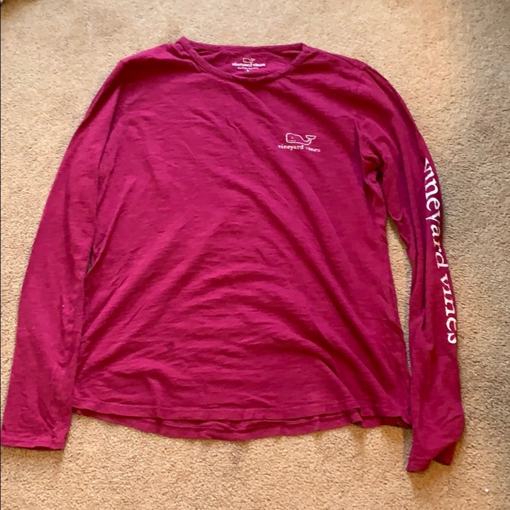 Red long sleeve tee shirt